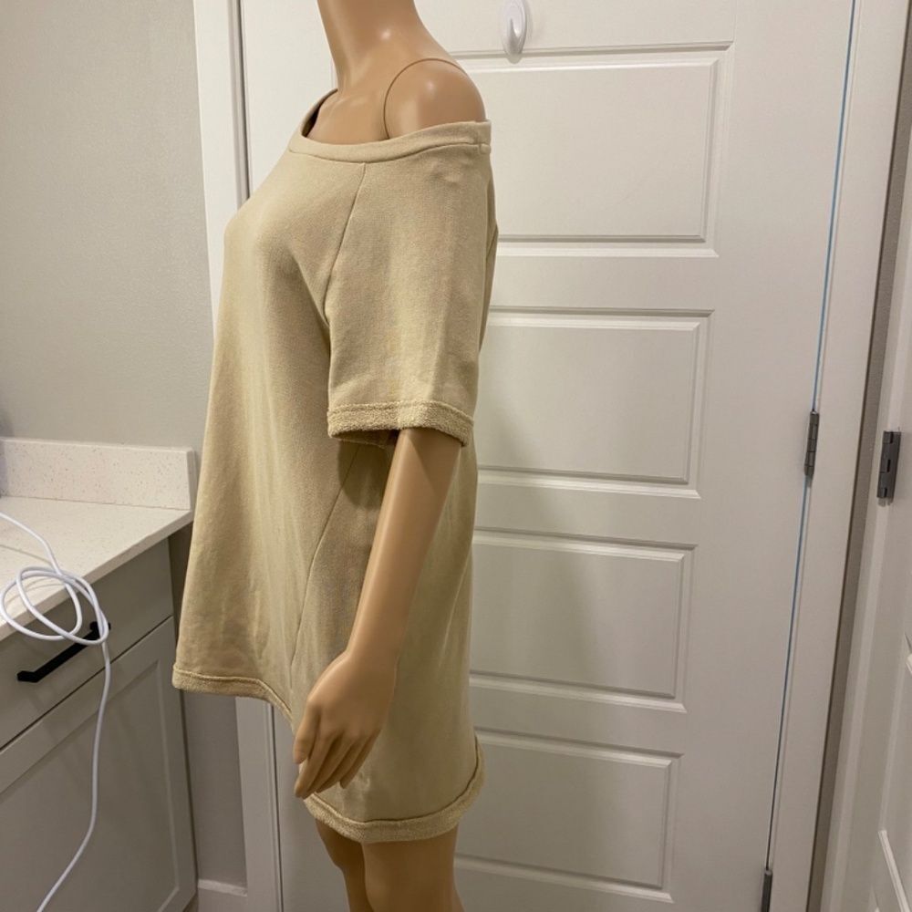 United Colors of Benetton Mini Shirt Dress. Tan. Medium - Picture 5 of 13
